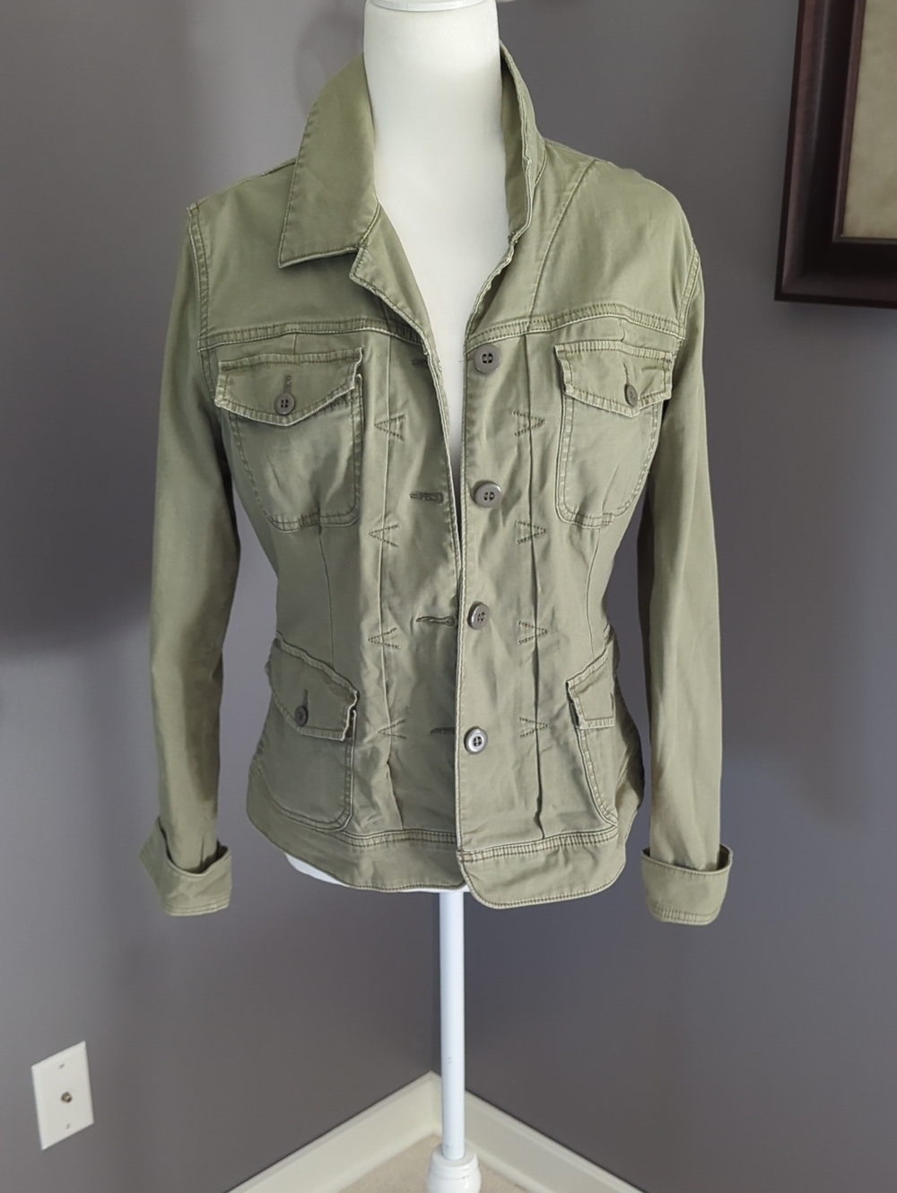 Lucky Brand Olive Green Utility Jacket for Women